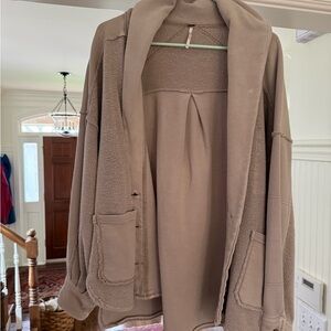 Free People Tan Jordan Shirt Jacket